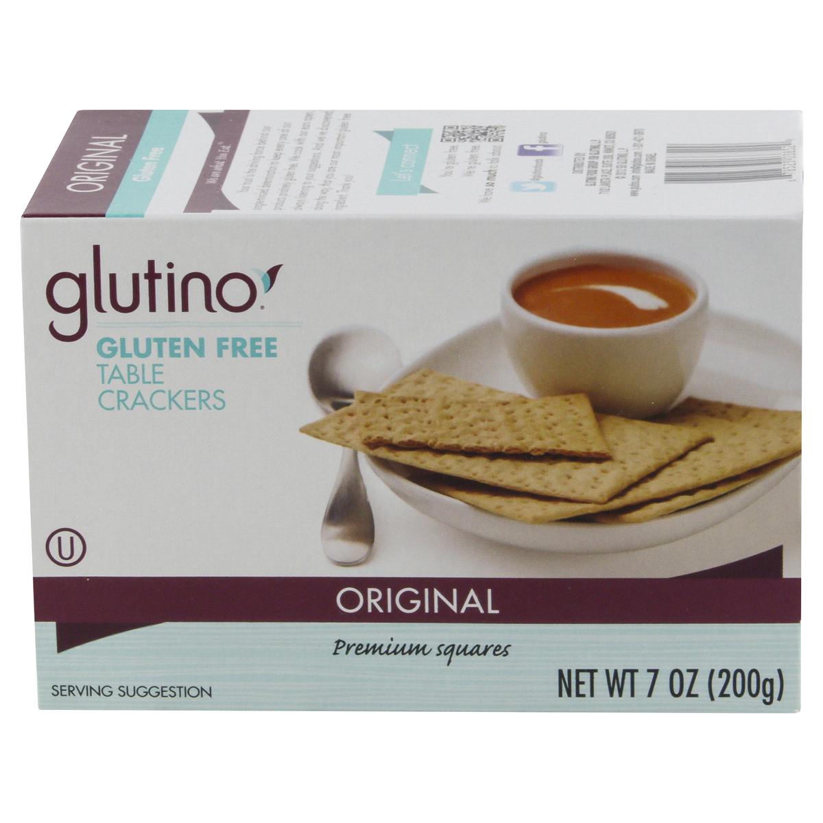slide 4 of 5, Glutino Gluten Free Table Crackers, 7 oz