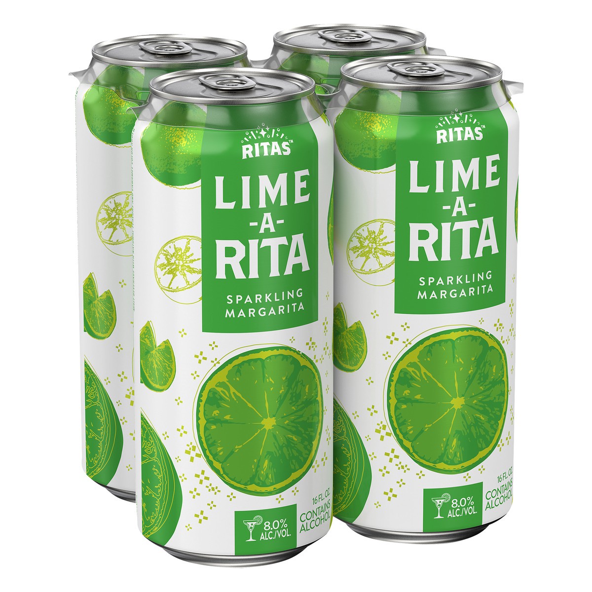 slide 7 of 8, RITAS™ Classic Lime-A-Rita Malt Beverage, 16 fl. oz. Can, 16 fl oz