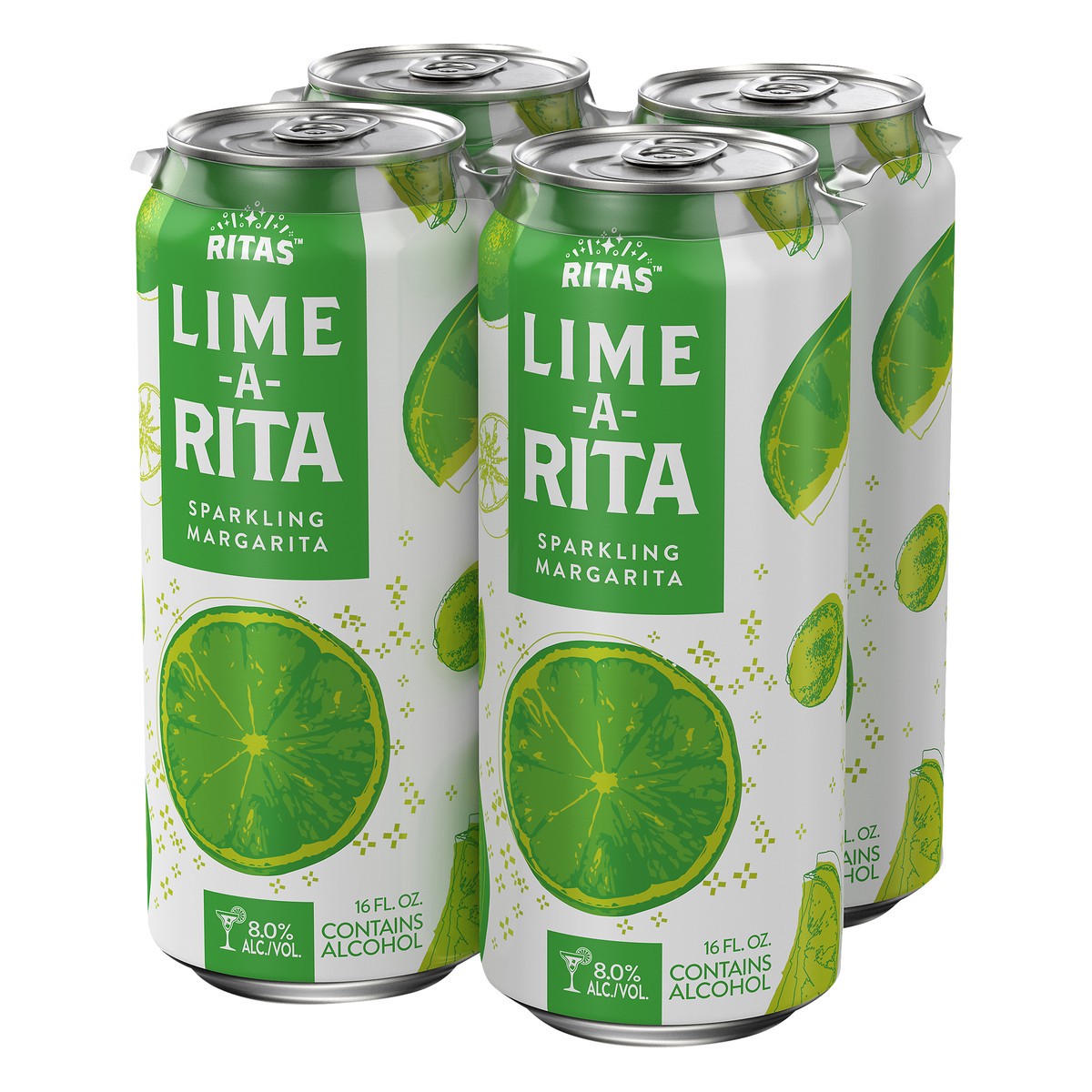 slide 4 of 8, RITAS™ Classic Lime-A-Rita Malt Beverage, 16 fl. oz. Can, 16 fl oz
