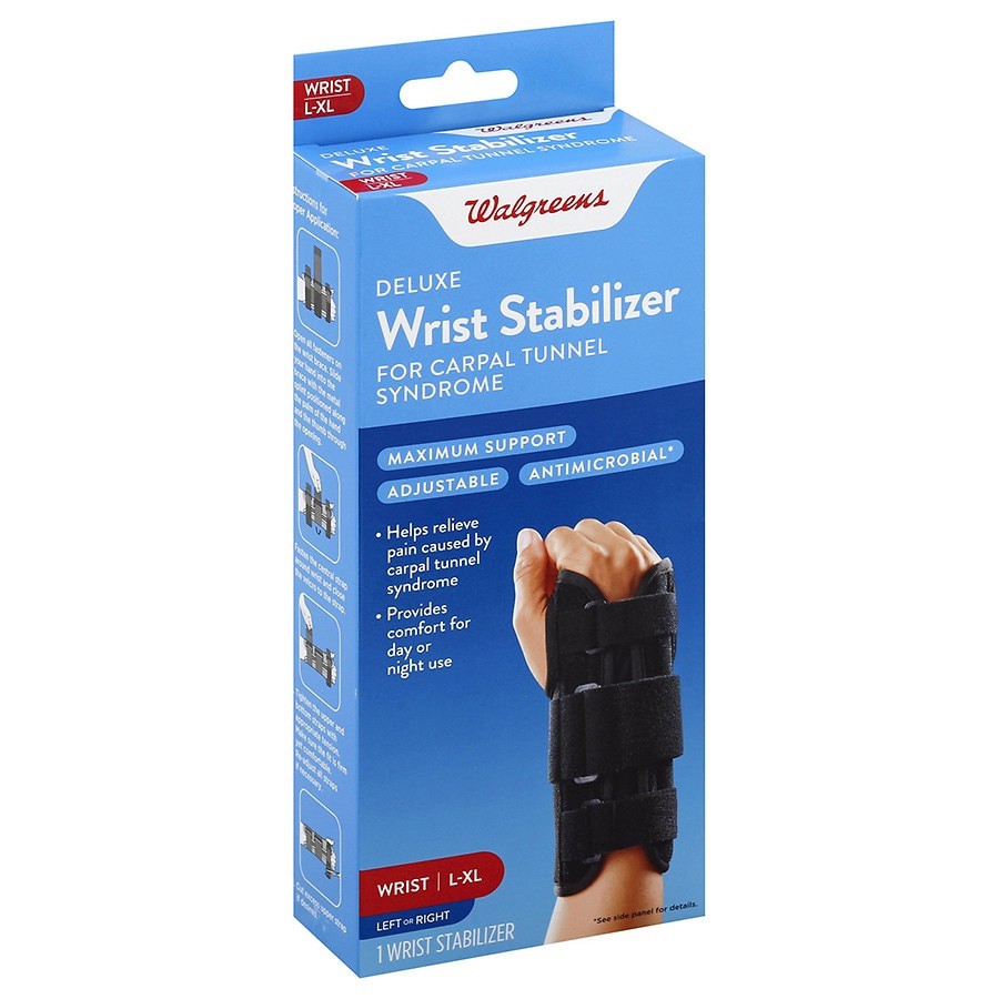 slide 1 of 5, Walgreens Deluxe Carpal Tunnel Wrist Stabilizer, 1 ct