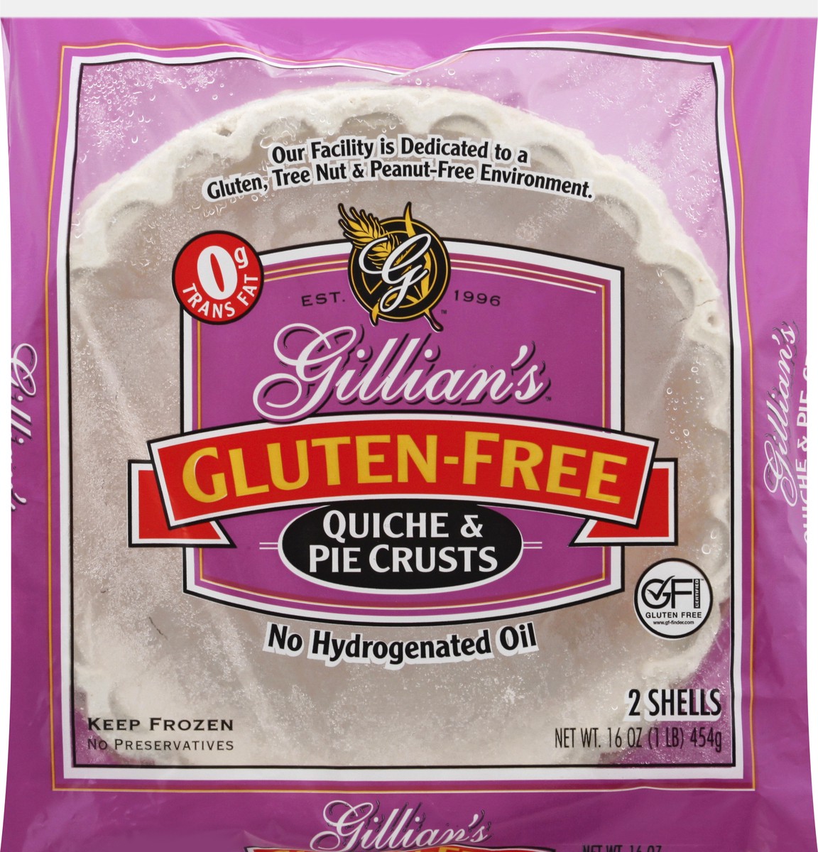 slide 1 of 9, Gillian's Wheat Free & Gluten Free Quiche & Pie Crust, 2 ct; 8 oz