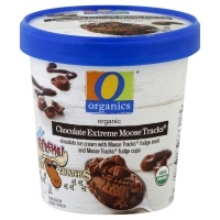 slide 1 of 1, O Organics Ice Cream Chocolate Extreme Moose Tracks, 1 pint