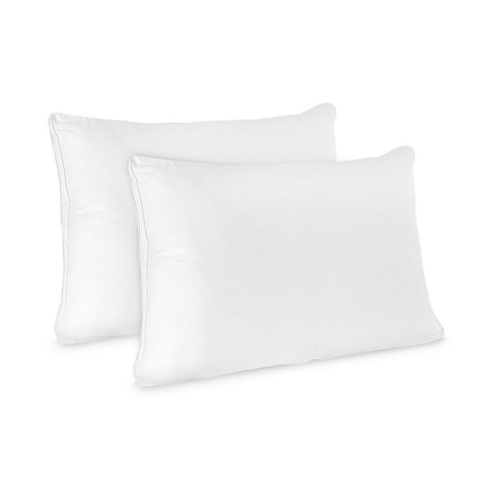 slide 1 of 10, SensorPEDIC Low Profile Stomach Sleeper Jumbo Pillow, 2 ct