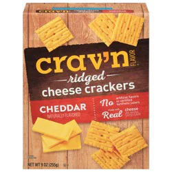 Crav'n Flavor Ridged Cheddar Cheese Crackers 9 oz
