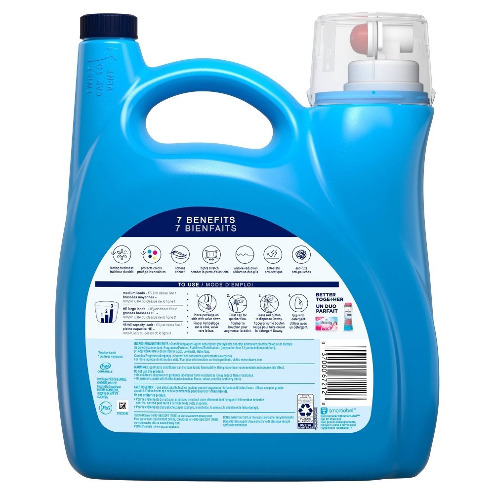 slide 2 of 9, Downy Ultra Liquid Fabric Conditioner (Fabric Softener),, 150 fl oz