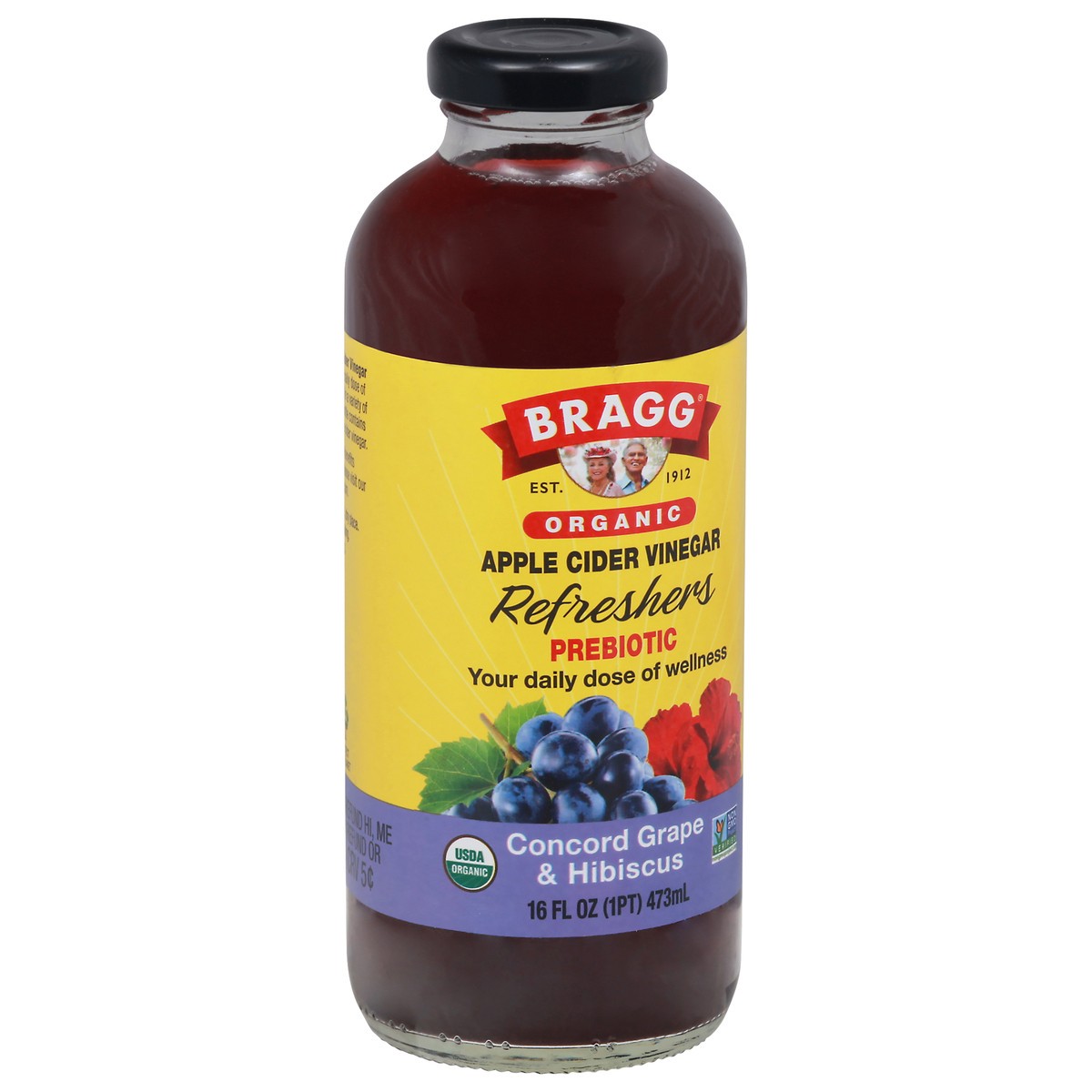 slide 8 of 9, Bragg Refreshers Prebiotic Organic Concord Grape & Hibiscus Apple Cider Vinegar - 16 oz, 16 oz