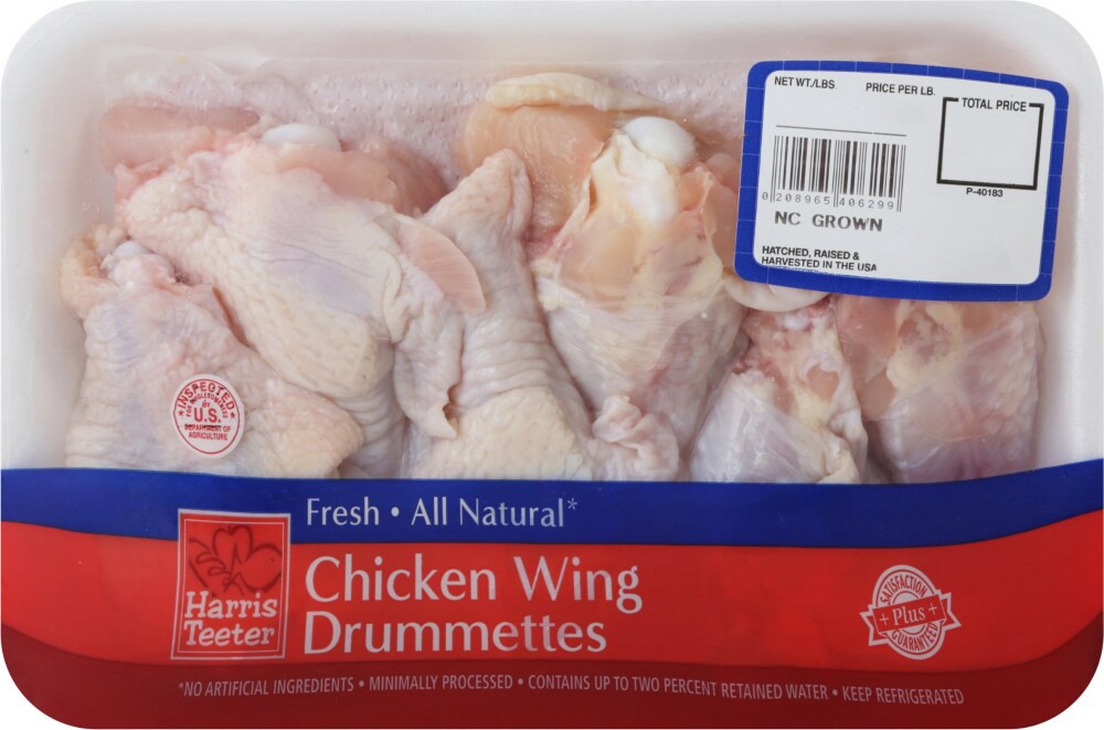 slide 1 of 1, Harris Teeter Chicken Wing Drummettes, per lb