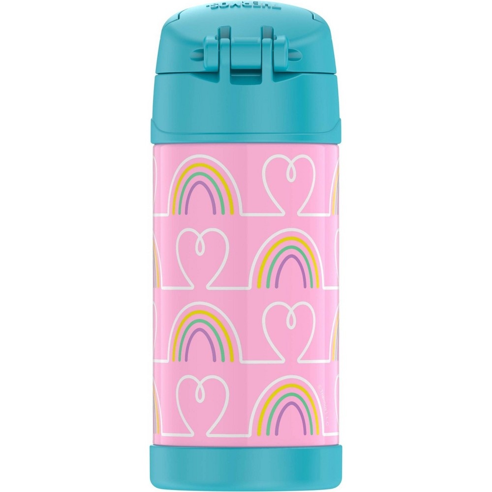 slide 5 of 8, Thermos FUNtainer Water Bottle - Hearts/Stars, 12 oz