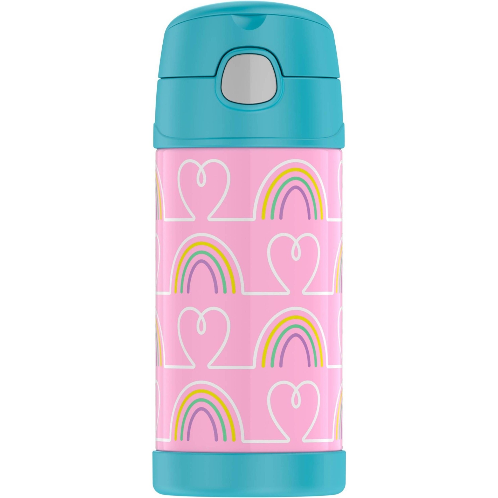 slide 1 of 8, Thermos FUNtainer Water Bottle - Hearts/Stars, 12 oz