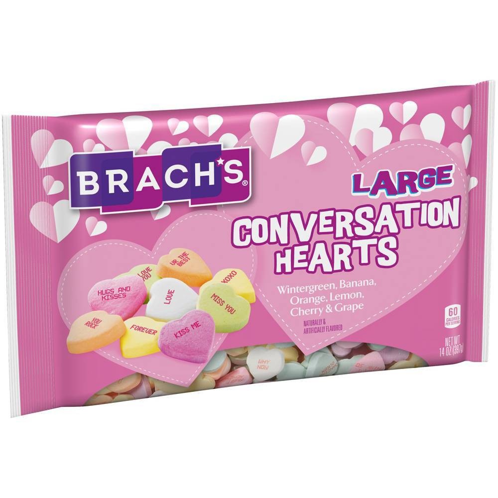 slide 2 of 3, Brach's Valentine's Large Conversation Hearts, 14 oz