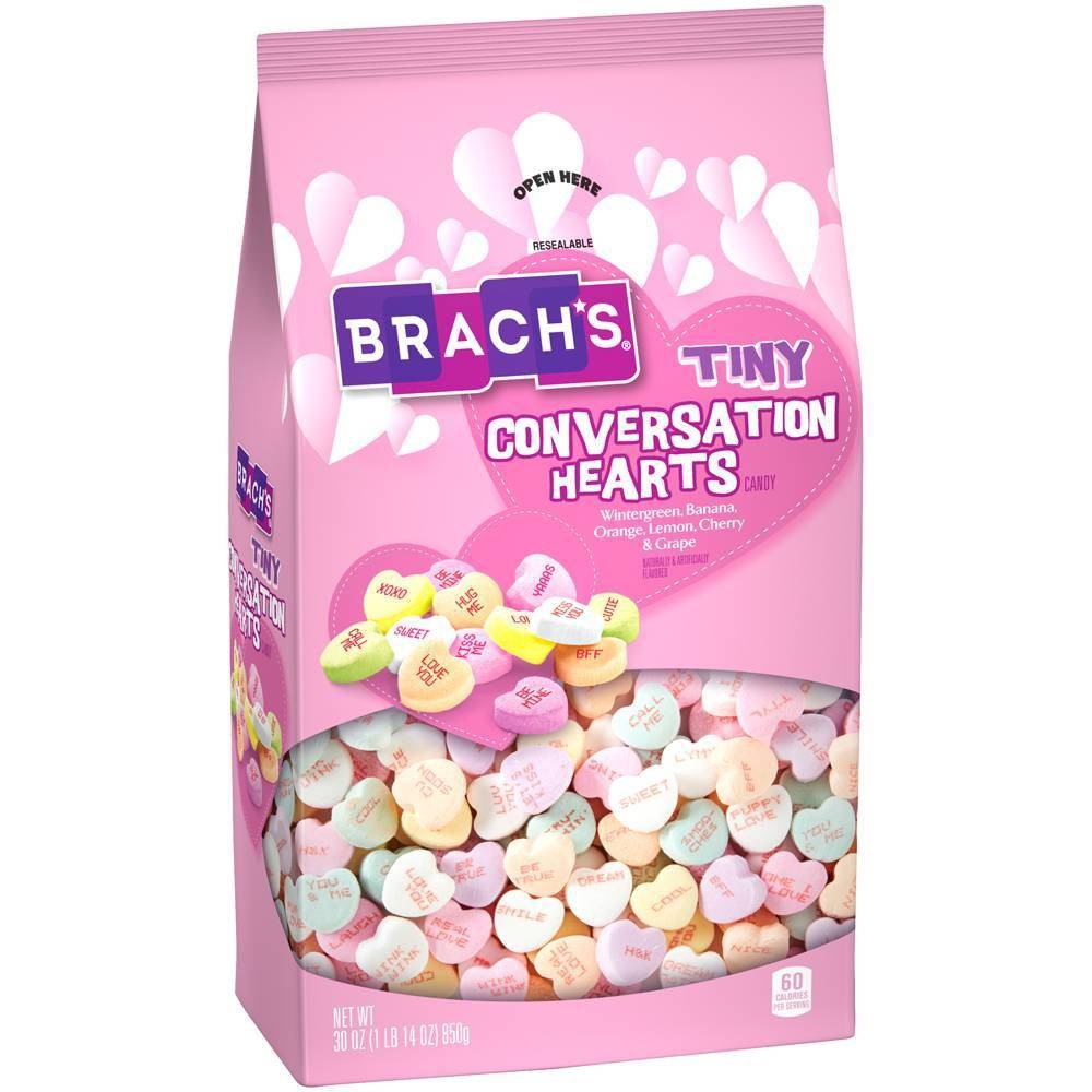 slide 2 of 3, Brach's Valentine's Day Tiny Conversation Hearts, 30 oz