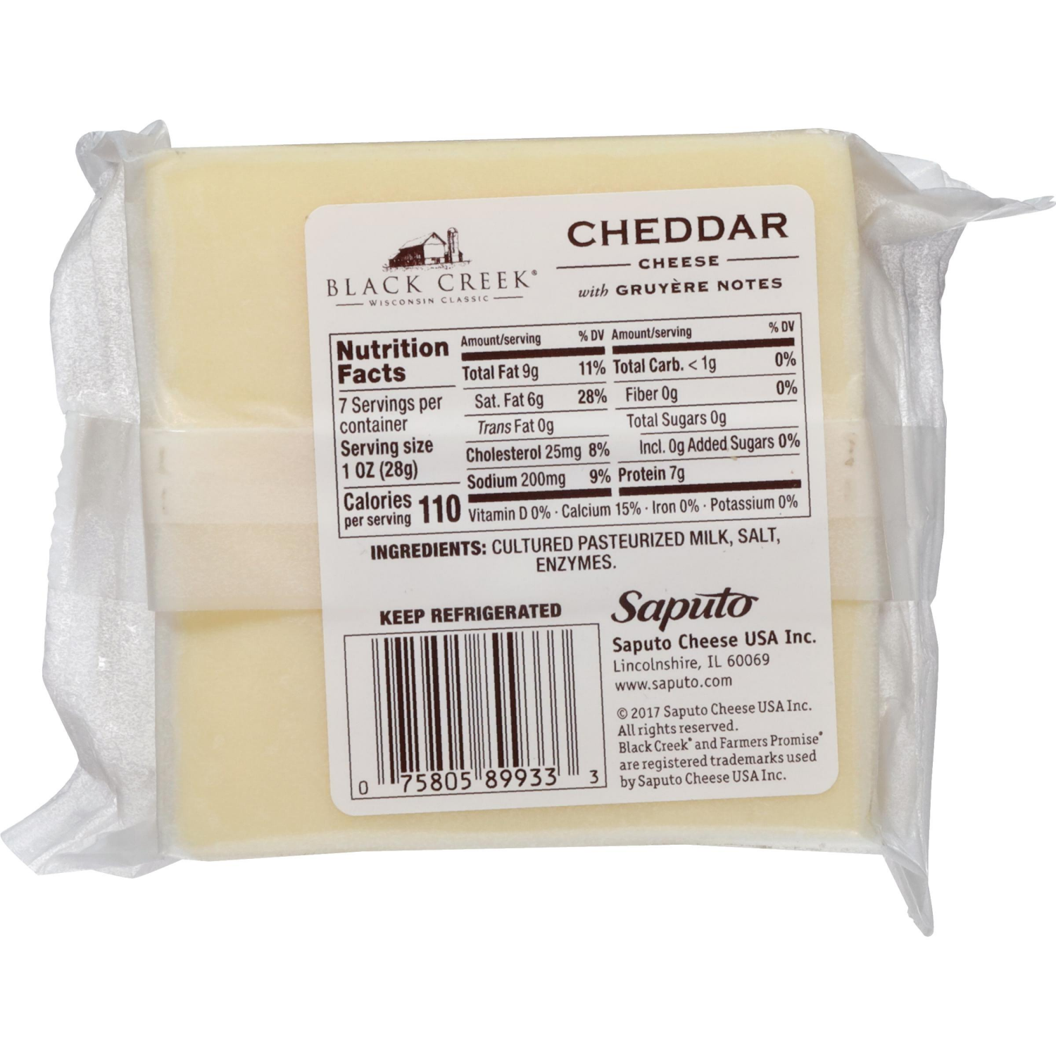 slide 3 of 6, Black Creek® Artisan Series Cheddar Cheese With Gruyere Notes 7 Oz, 7 oz