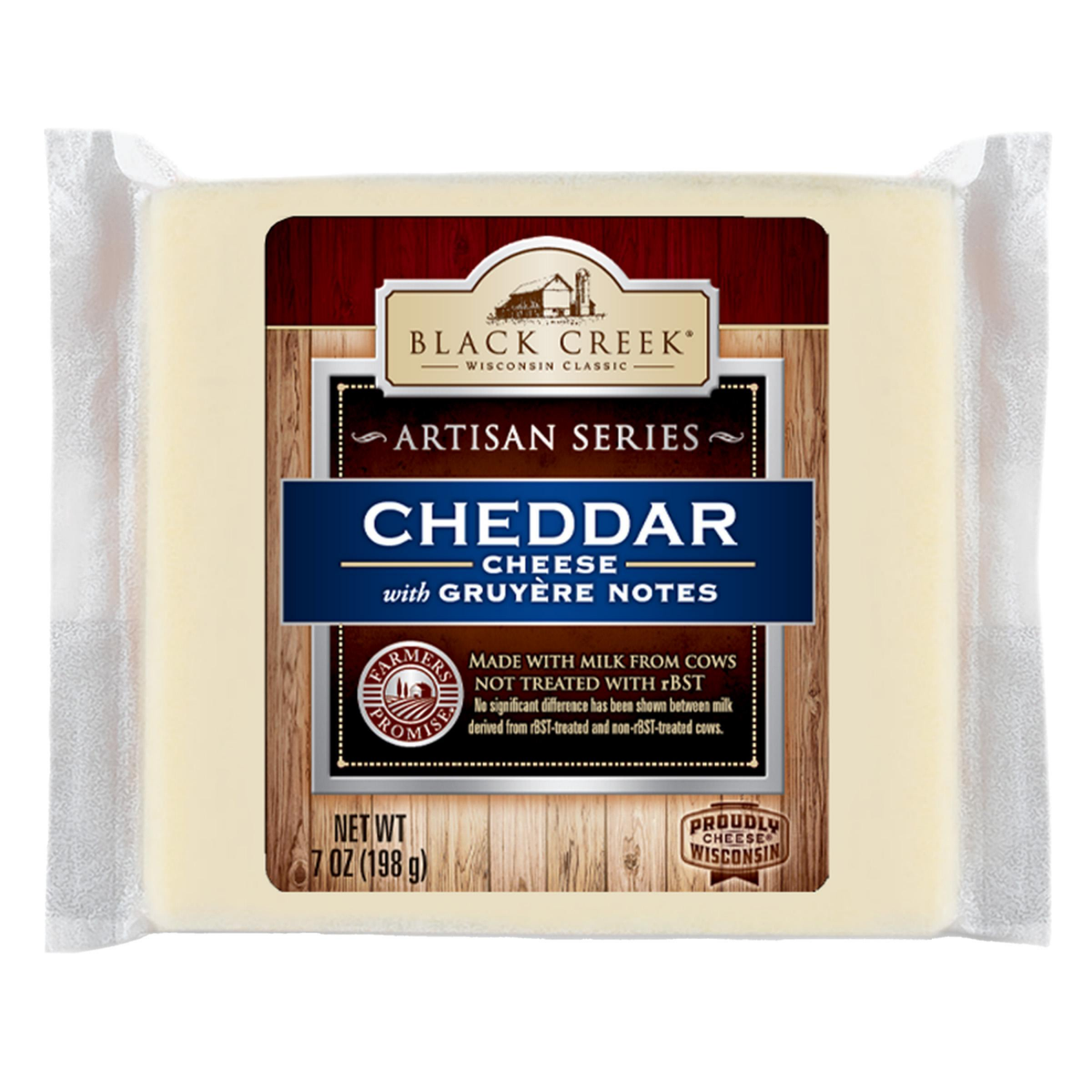 slide 1 of 6, Black Creek® Artisan Series Cheddar Cheese With Gruyere Notes 7 Oz, 7 oz