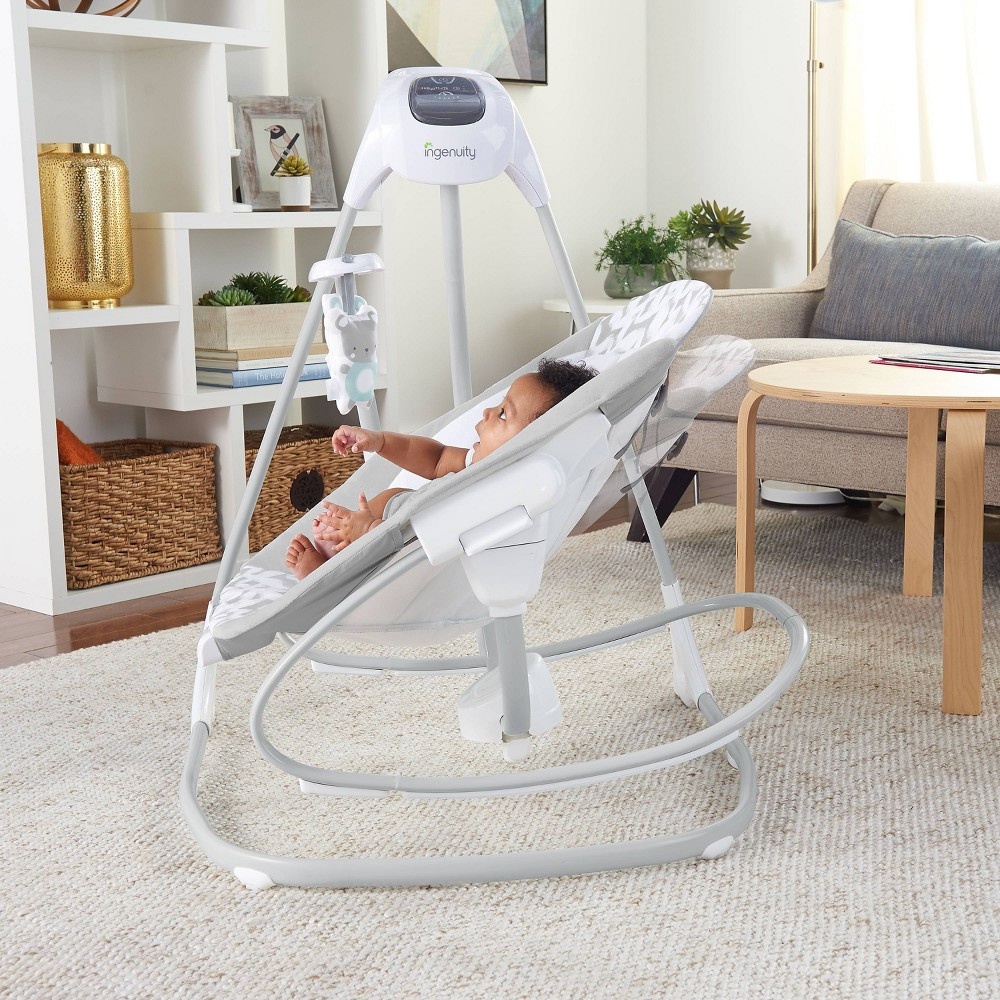 slide 7 of 17, Ingenuity Simple Comfort 2-in-1 Swing & Rocker - Raylan, 1 ct