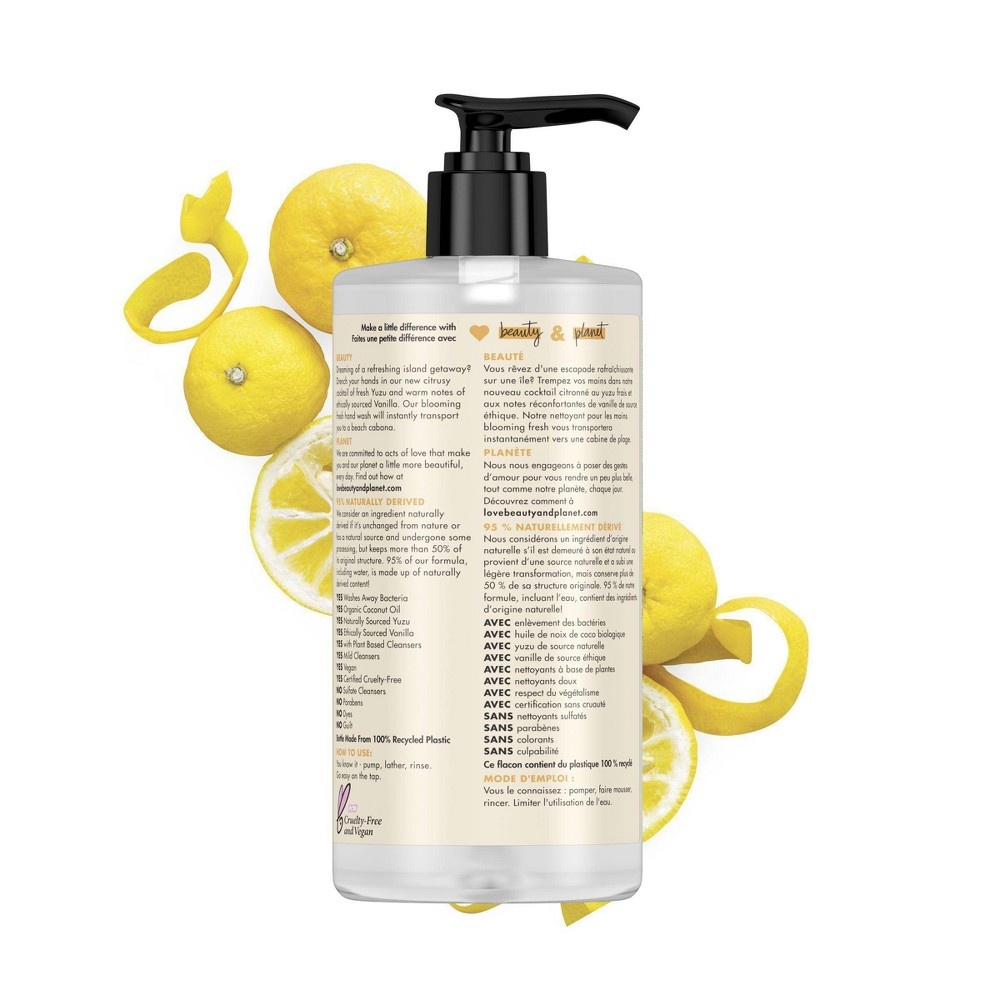 slide 4 of 8, Love Beauty and Planet LBP Yuzu Citrus Liquid Hand Wash, 13.5 oz