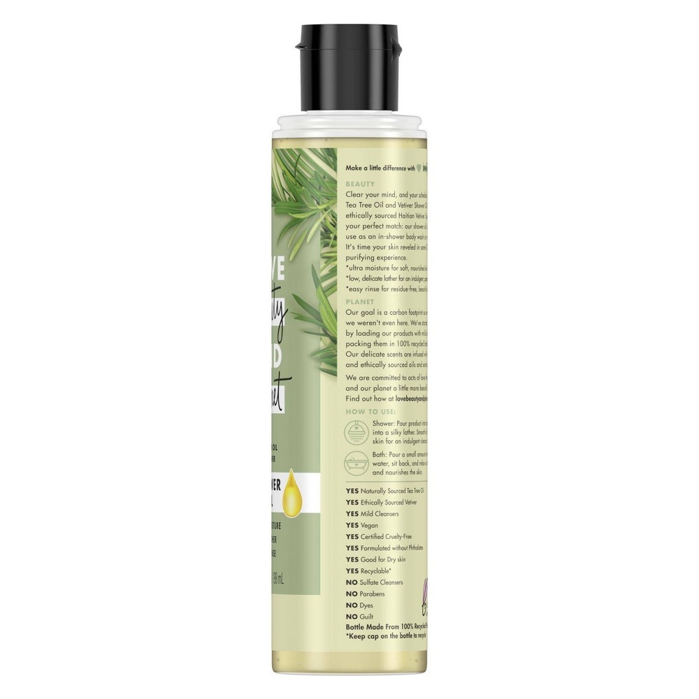 slide 2 of 8, Love Beauty and Planet LBP Tea Tree Oil &; Vetiver Shower Oil Body Wash, 6.7 oz