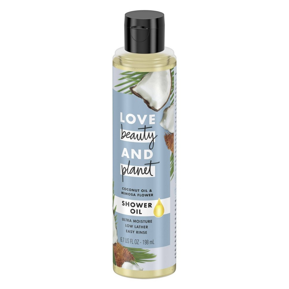 slide 4 of 8, Love Beauty and Planet LBP Coconut Oil & Mimosa Flower Shower Oil Body Wash, 6.7 oz