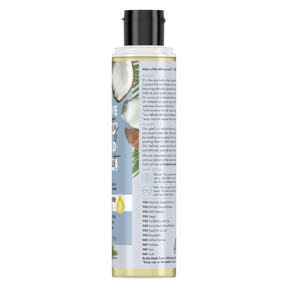 slide 8 of 8, Love Beauty and Planet LBP Coconut Oil & Mimosa Flower Shower Oil Body Wash, 6.7 oz