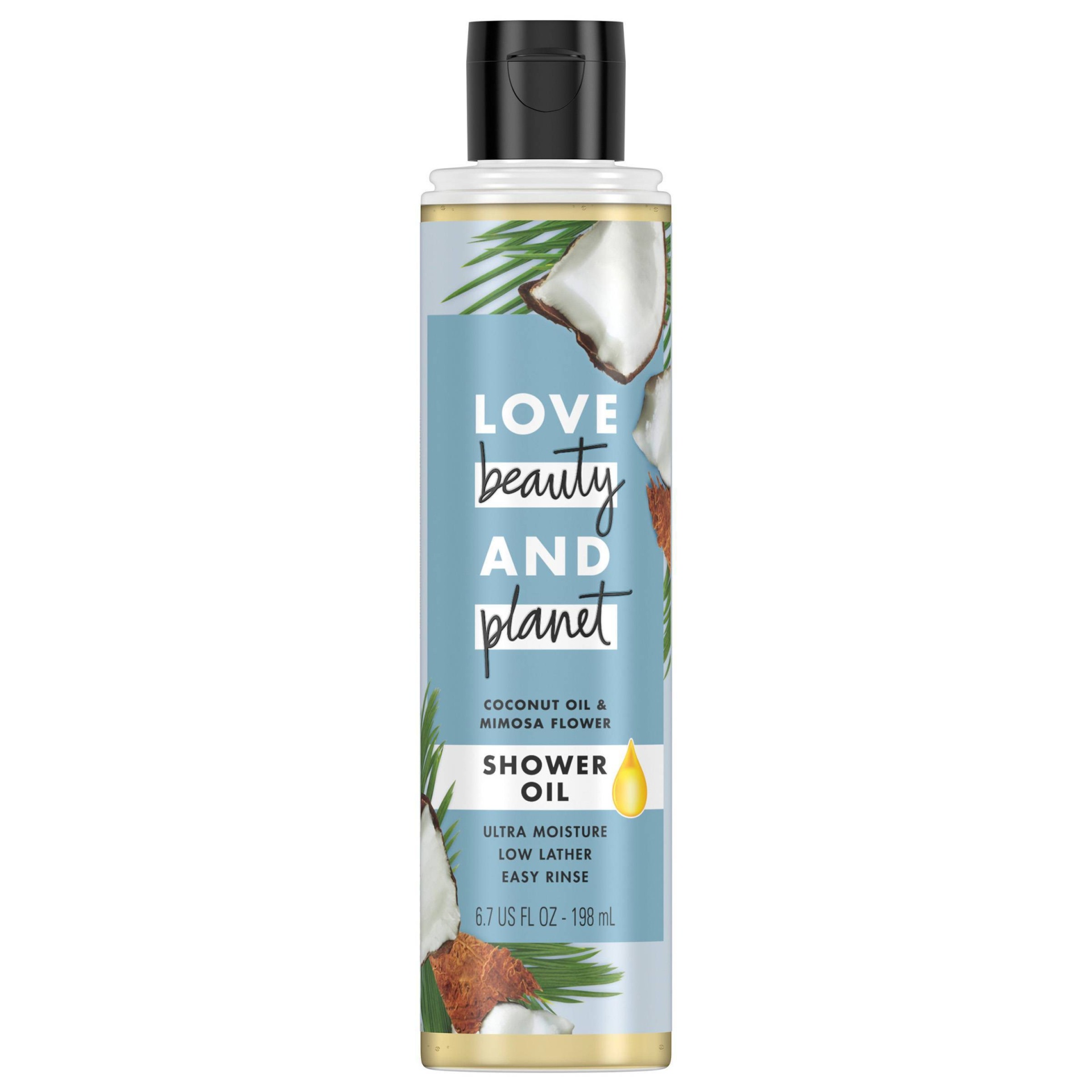 slide 1 of 8, Love Beauty and Planet LBP Coconut Oil & Mimosa Flower Shower Oil Body Wash, 6.7 oz