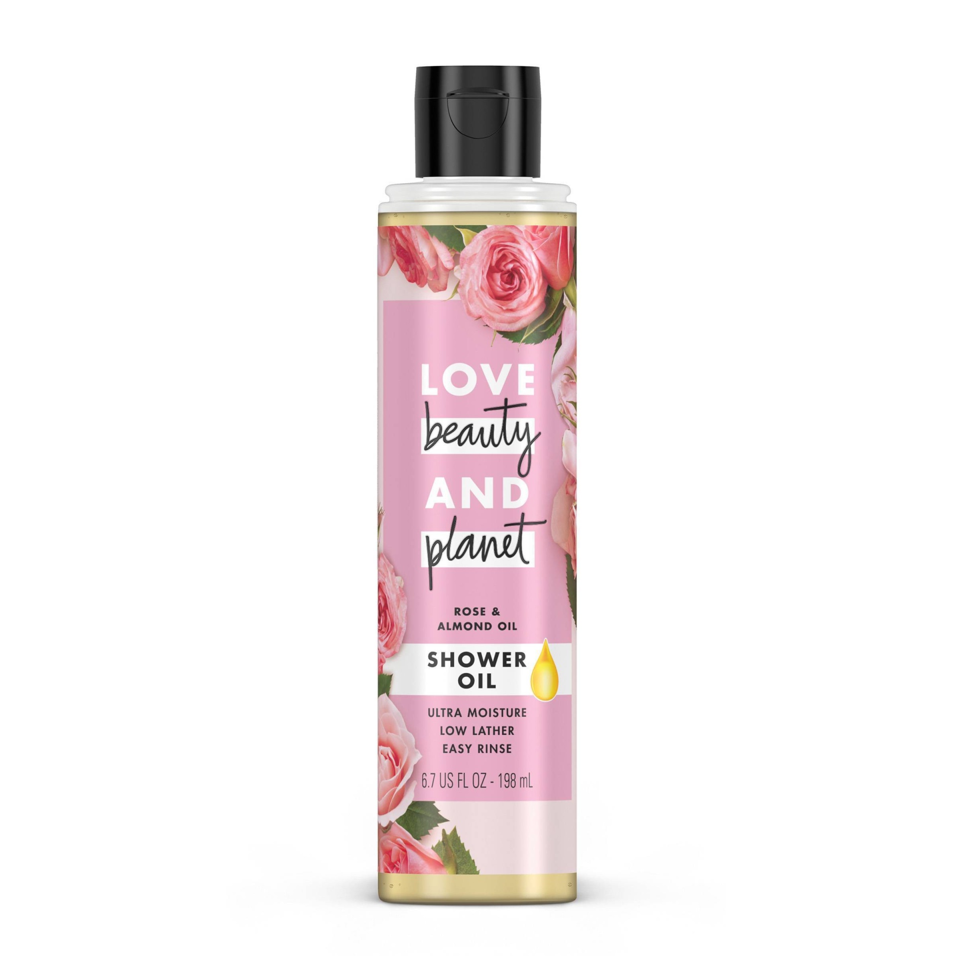 slide 1 of 1, Love Beauty and Planet LBP Rose & Almond Oil Shower Oil Body Wash, 6.7 oz