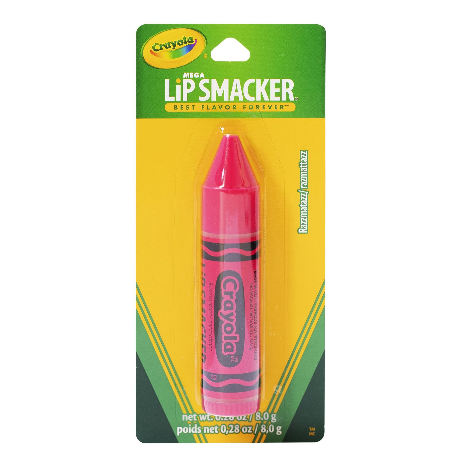 slide 1 of 3, Lip Smacker Mega Lip Balm - Crayola Razzmatazz, 0.28 oz