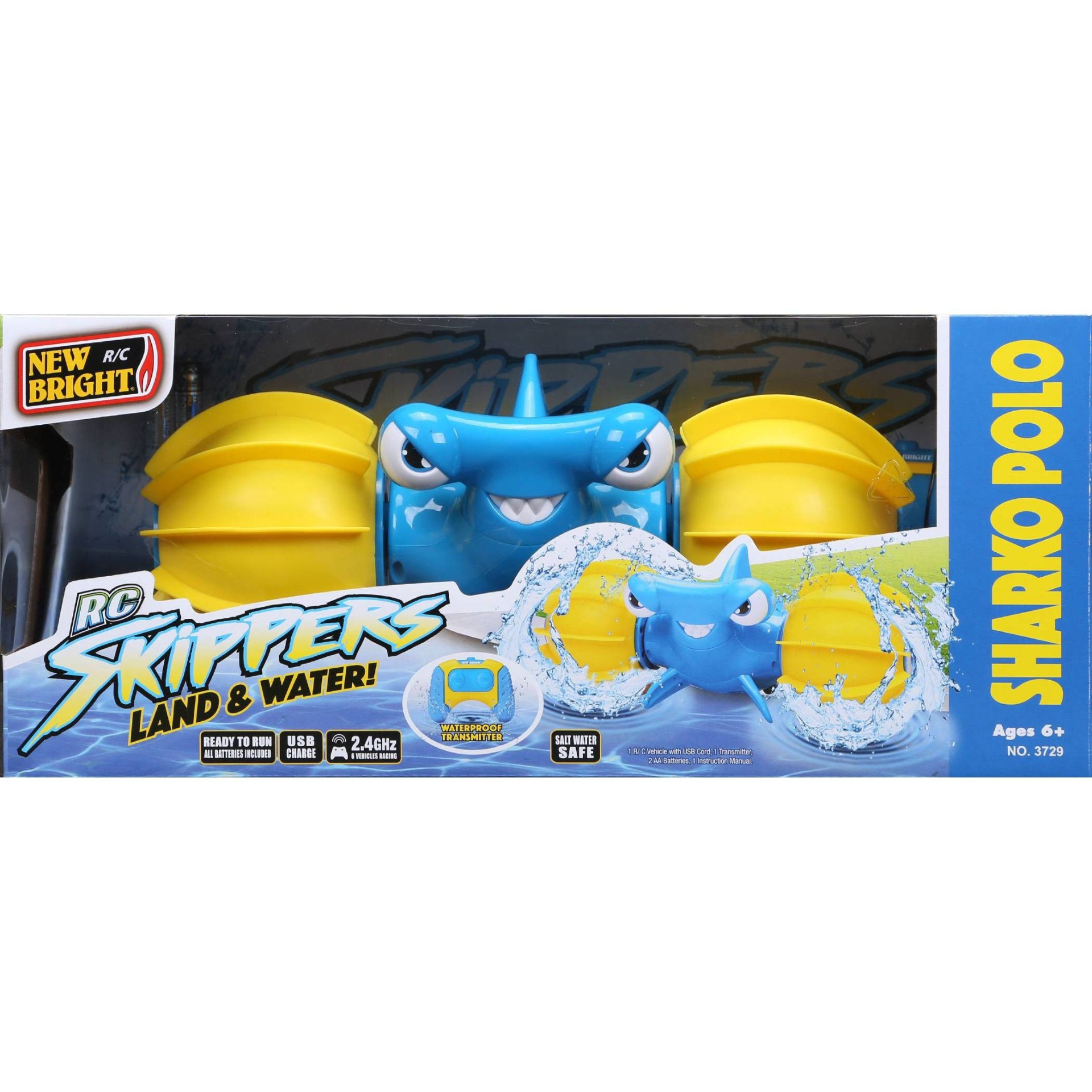 slide 1 of 1, New Bright Radio Control Swimmers Sharko Polo, 1 ct