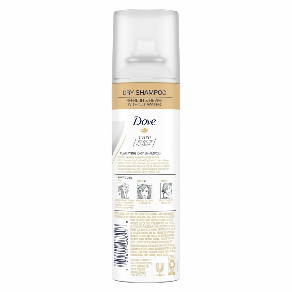 slide 3 of 4, Dove Clarifying Charcoal Dry Shampoo, 5 oz