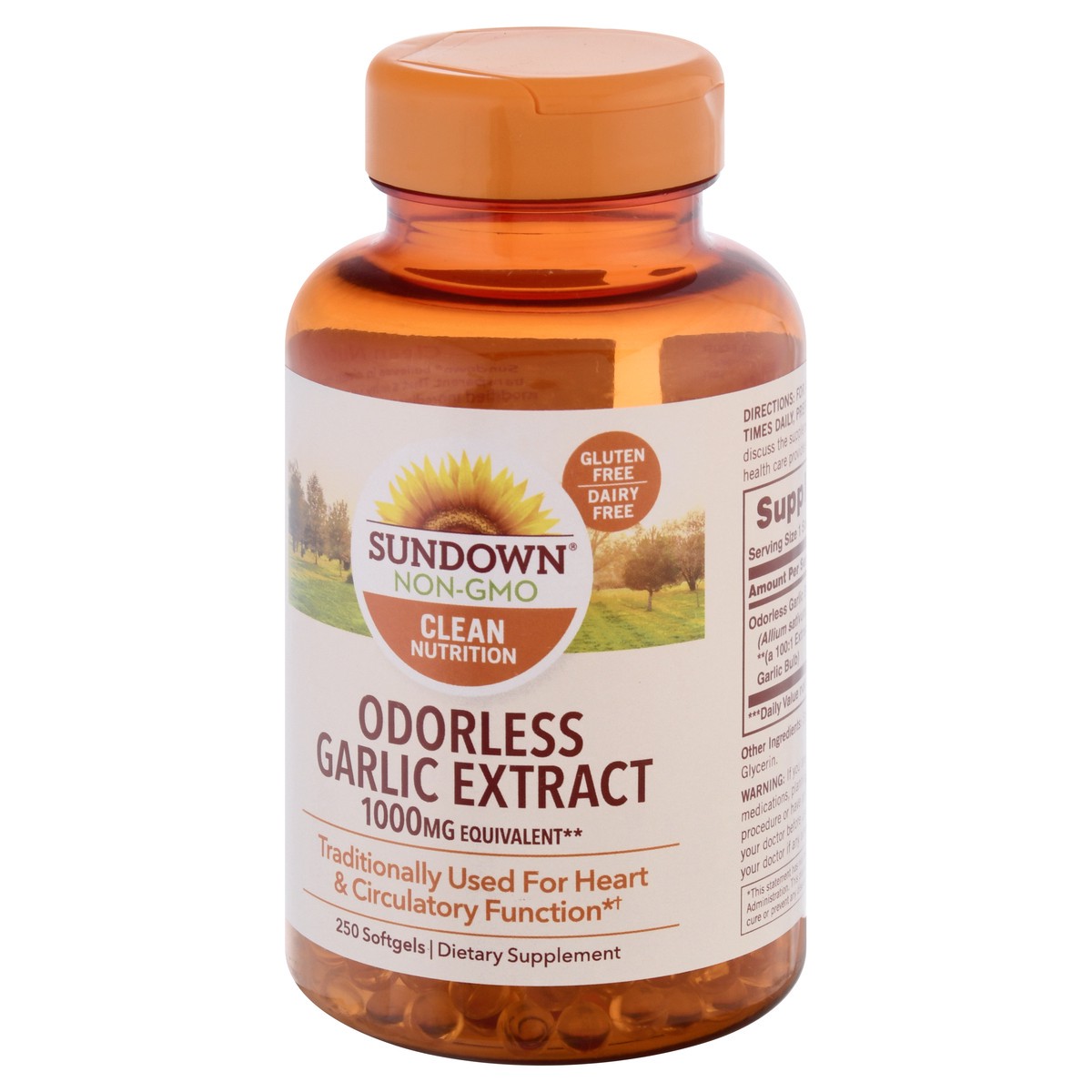 slide 3 of 9, Sundown Naturals Odorless Garlic Supplement, 250 ct