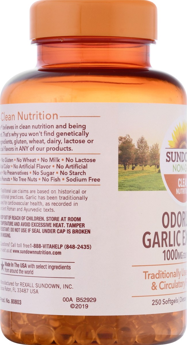 slide 7 of 9, Sundown Naturals Odorless Garlic Supplement, 250 ct