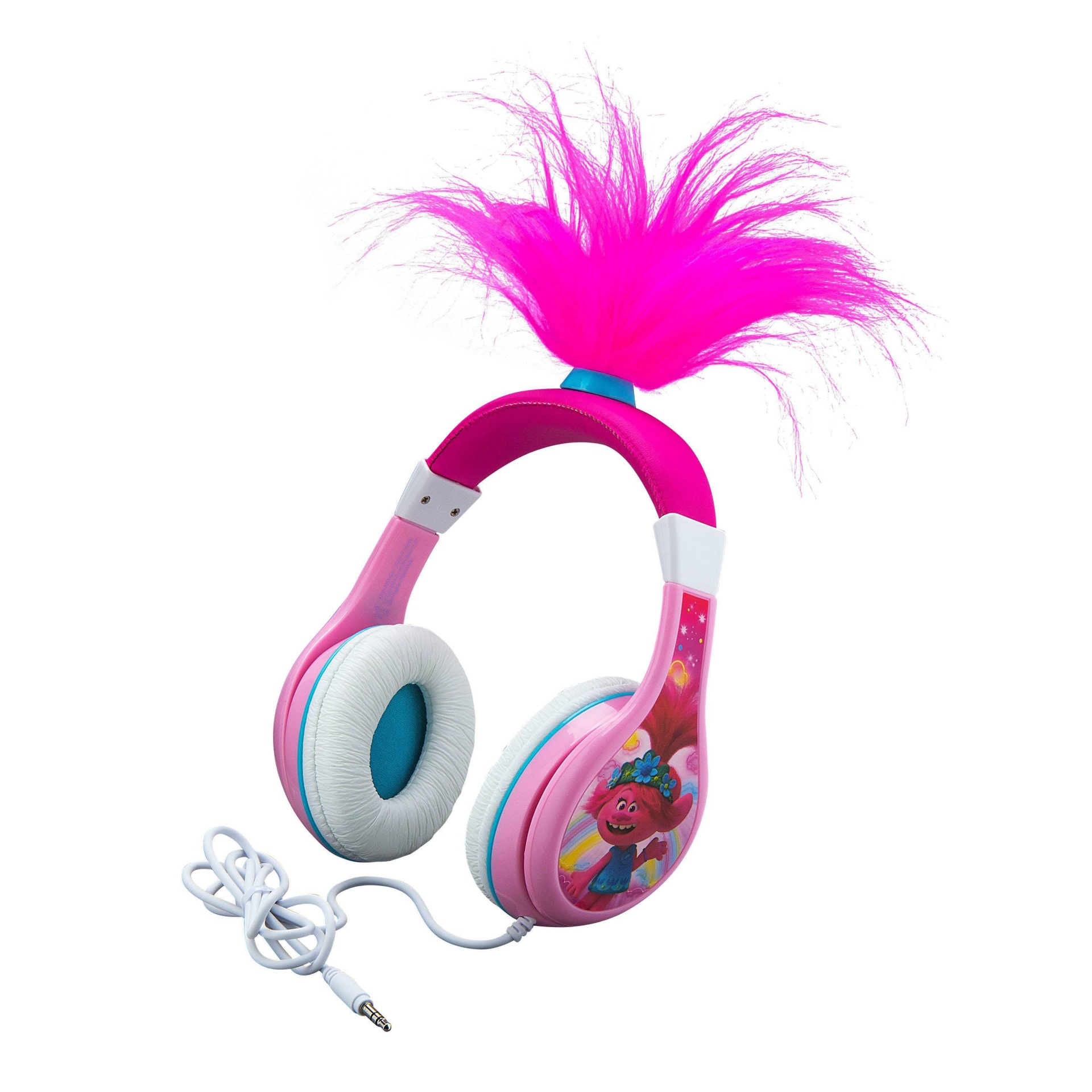 slide 1 of 5, Trolls World Tour Youth Poppy Kids Wired Headphones, 1 ct