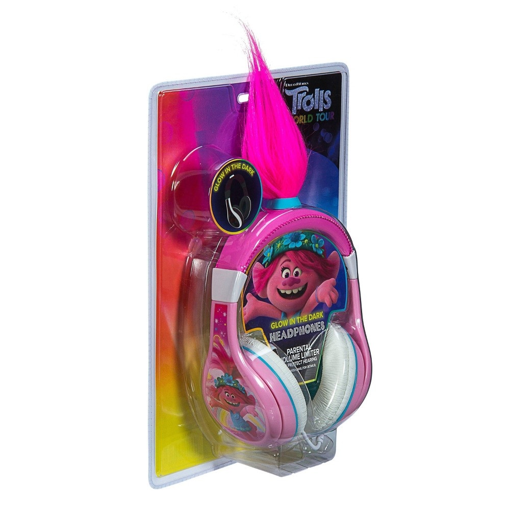 slide 4 of 5, Trolls World Tour Youth Poppy Kids Wired Headphones, 1 ct