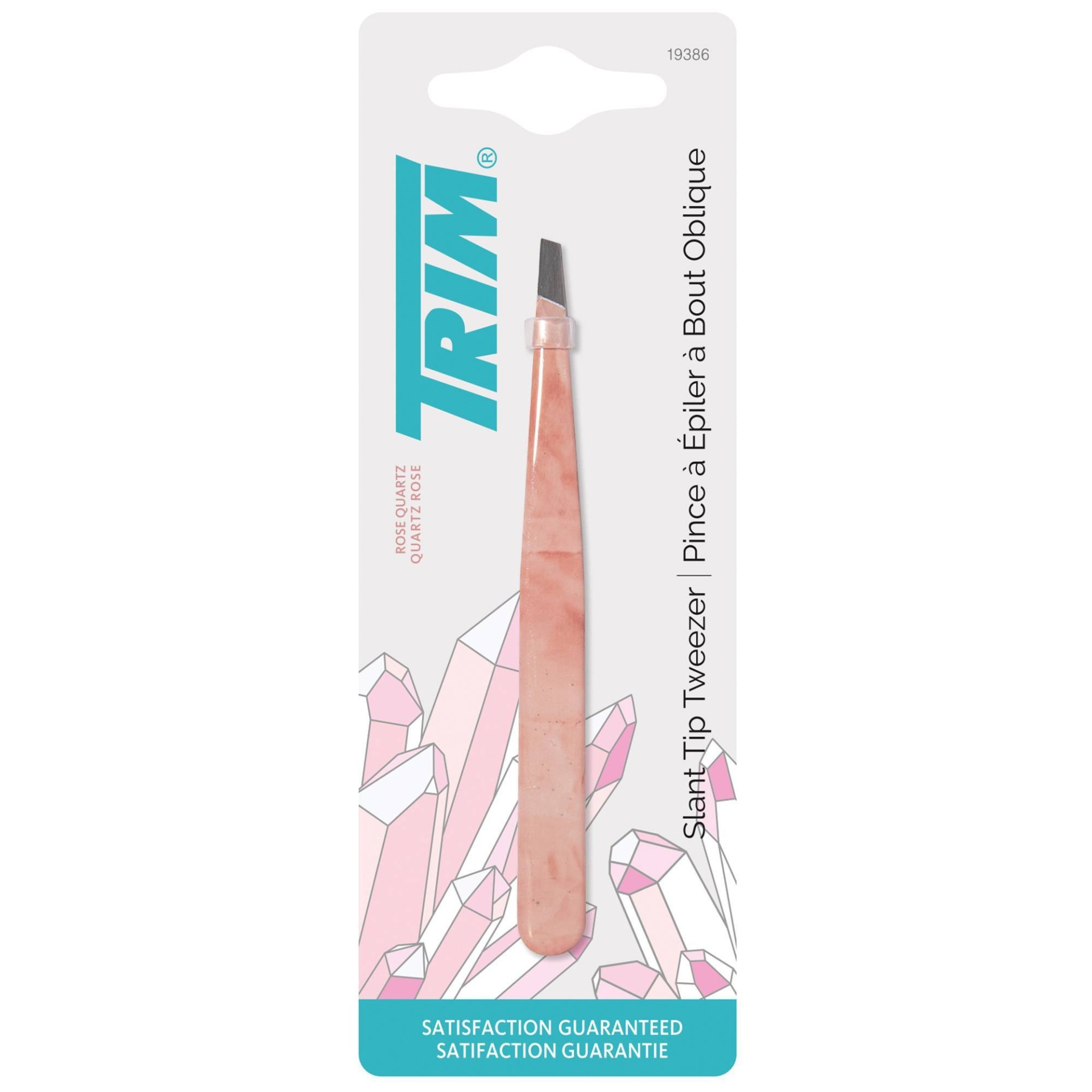 slide 1 of 3, Trim Rose Quartz Slant Tip Tweezer, 1 ct