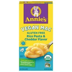 Annie's Annie’s Vegan Mac Rice Pasta and Cheddar Flavor Dinner with Organic Gluten Free Pasta, 6 OZ