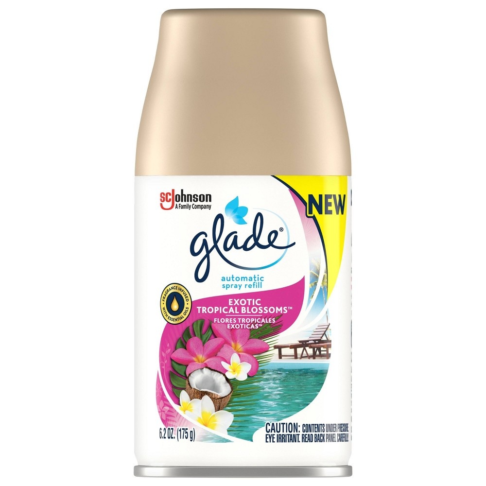 slide 2 of 5, Glade Exotic Tropical Blossom Automatic Spray Refill, 6.2 oz