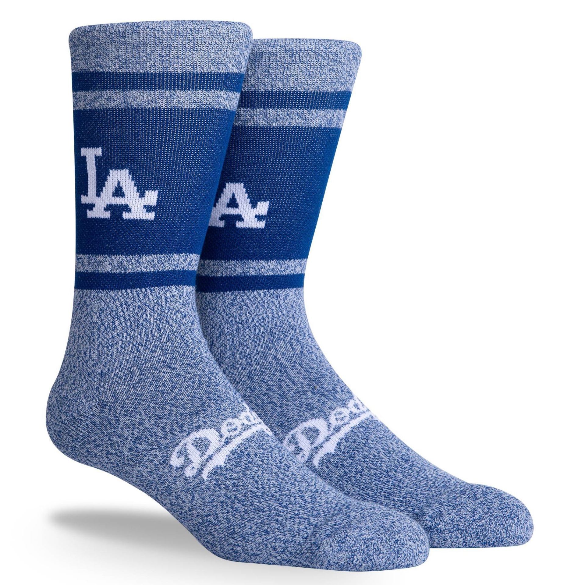 slide 1 of 3, MLB Los Angeles Dodgers Varsity Crew Socks, 1 ct