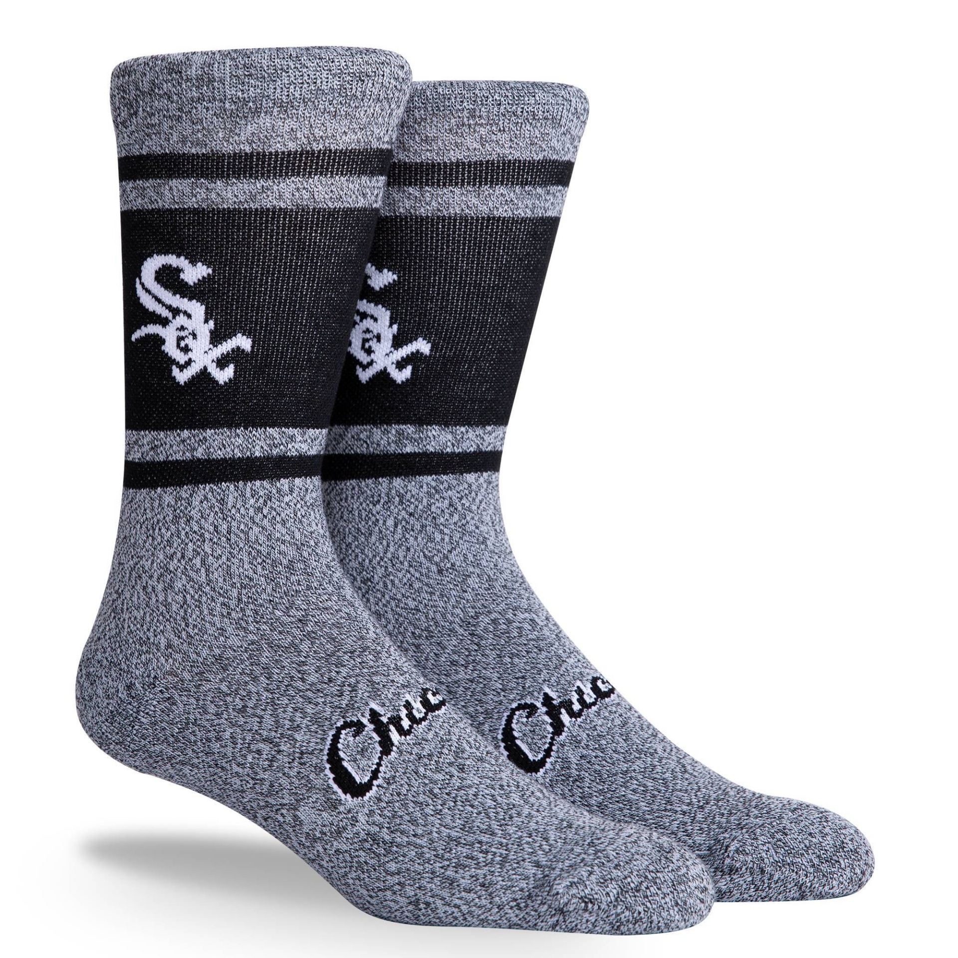 slide 1 of 3, MLB Chicago White Sox Varsity Crew Socks, 1 ct