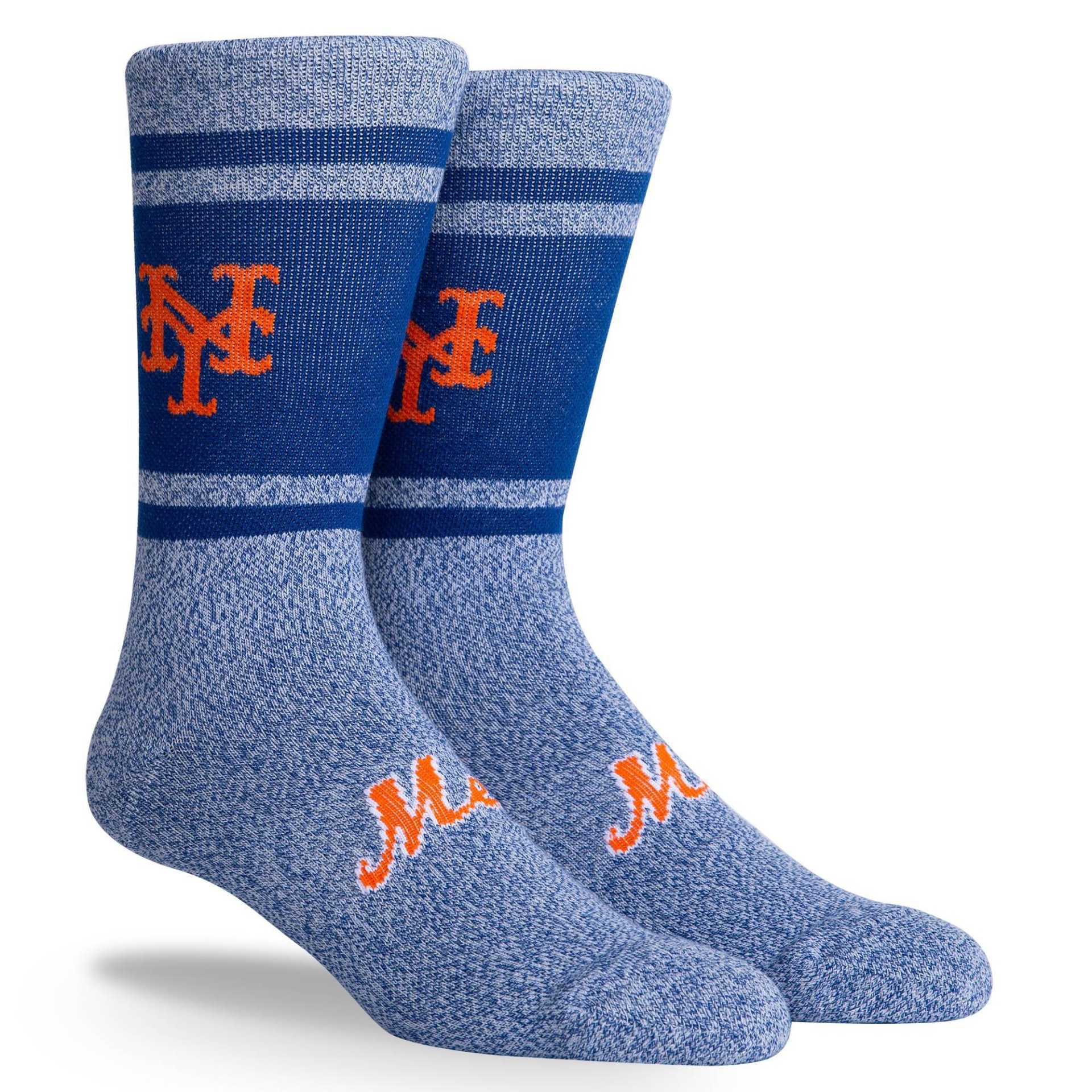 slide 1 of 3, MLB New York Mets Varsity Crew Socks, 1 ct