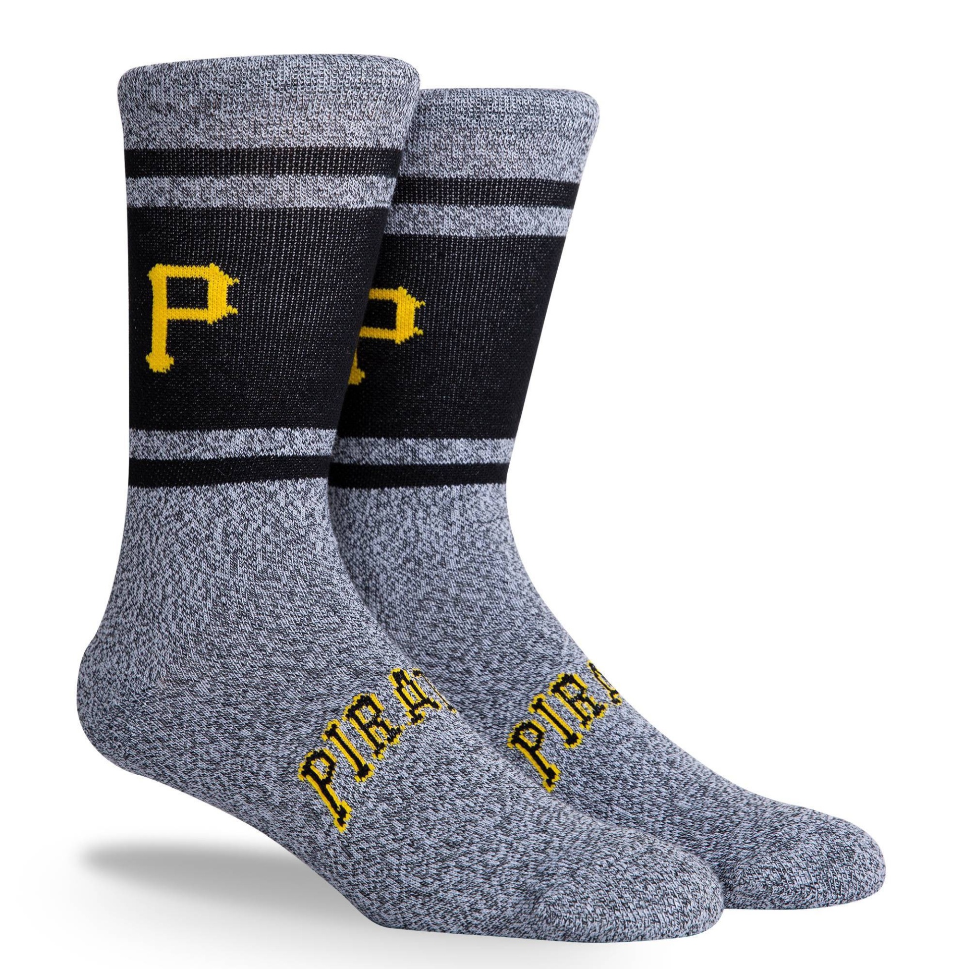 slide 1 of 3, MLB Pittsburgh Pirates Varsity Crew Socks, 1 ct