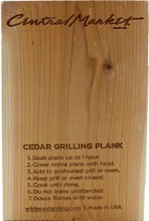 Central Market Cedar Grilling Plank