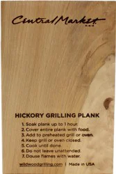 Central Market Hickory Grilling Plank 5X8