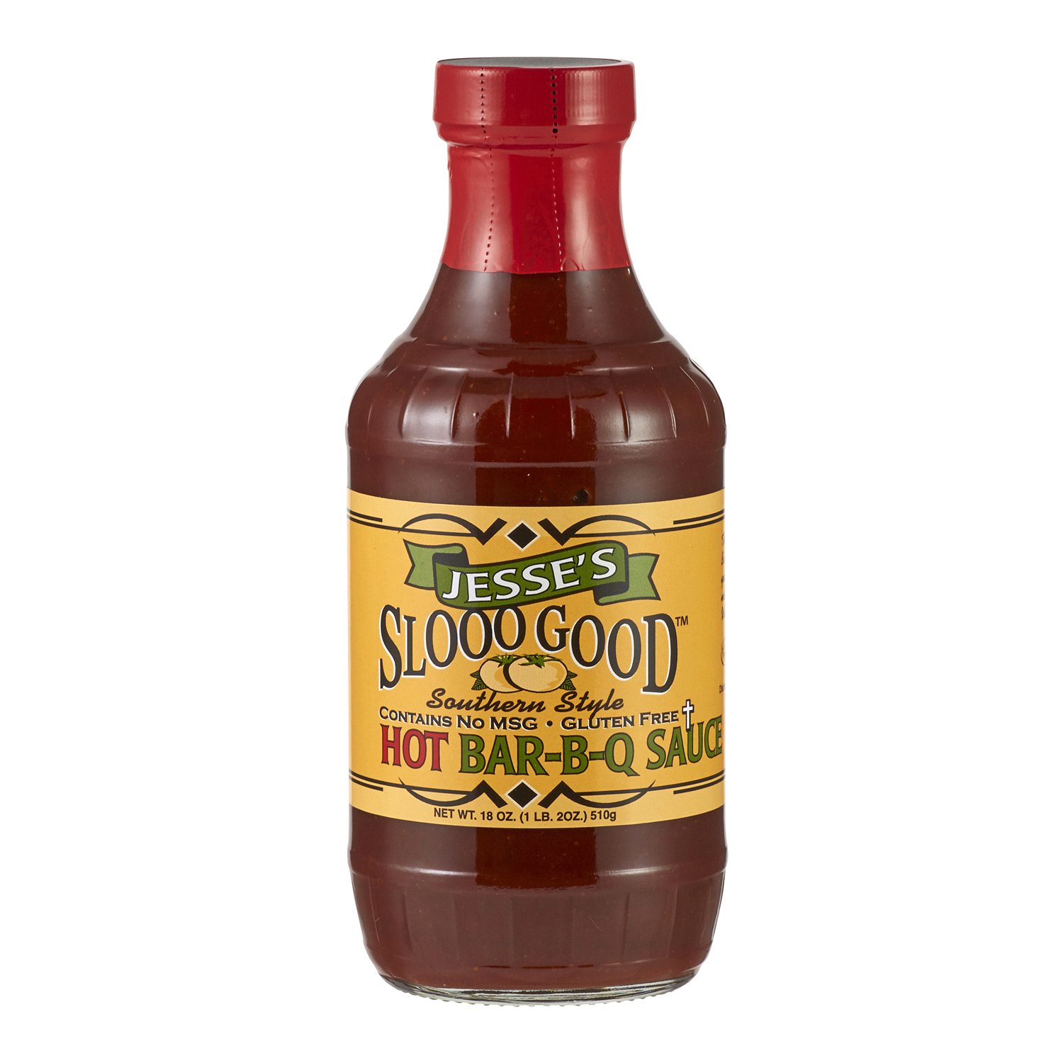 slide 1 of 2, Jesse's Slooo Good Southern Style Hot Bar-B-Q Sauce, 18 oz