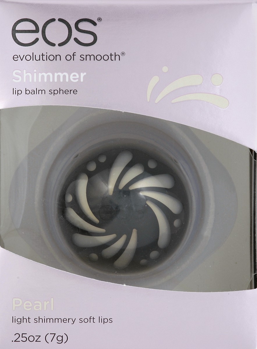 slide 4 of 4, Eos Sheer Pearl Shimmer Lip Balm, 25 oz