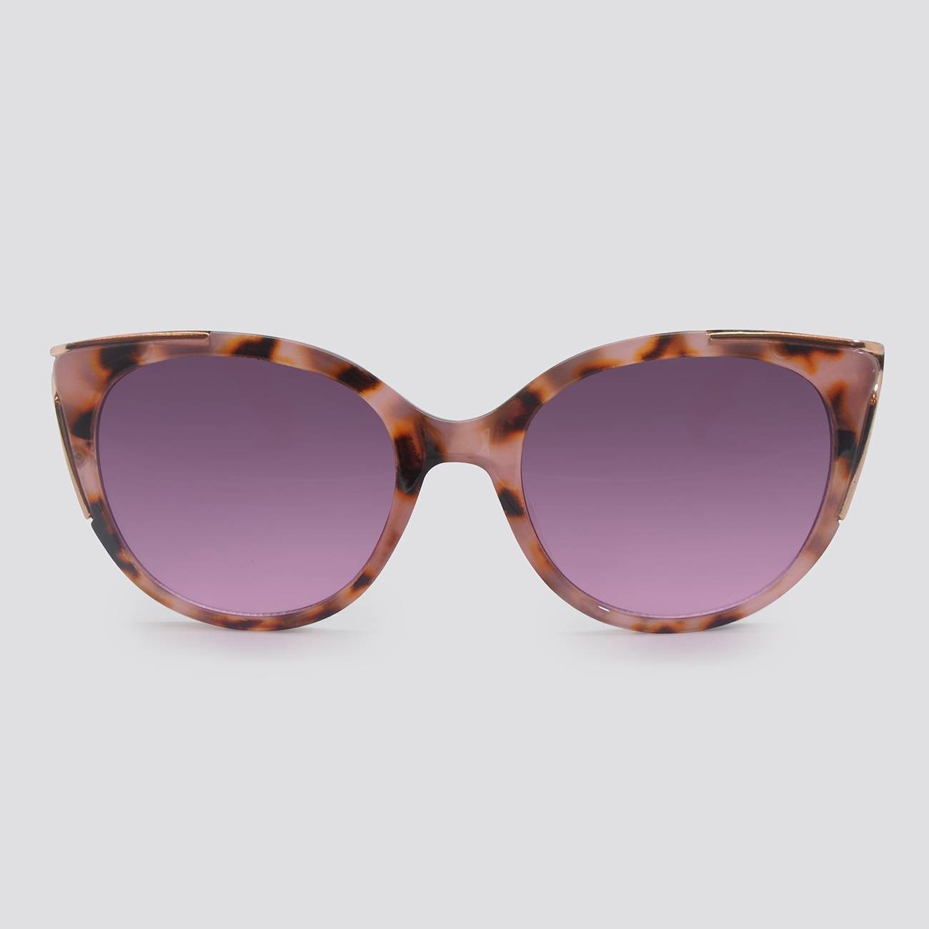 slide 1 of 2, Animal Print Cateye Plastic Metal Combo Sunglasses - A New Day Pink, 1 ct