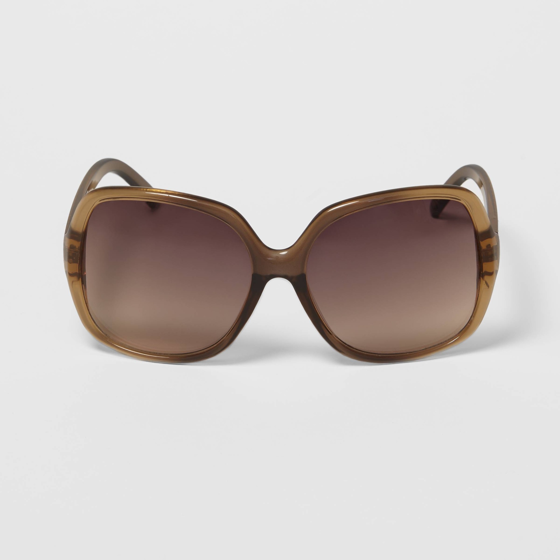 slide 1 of 2, Women's Oversized Square Sunglasses - A New Day Beige, 1 ct