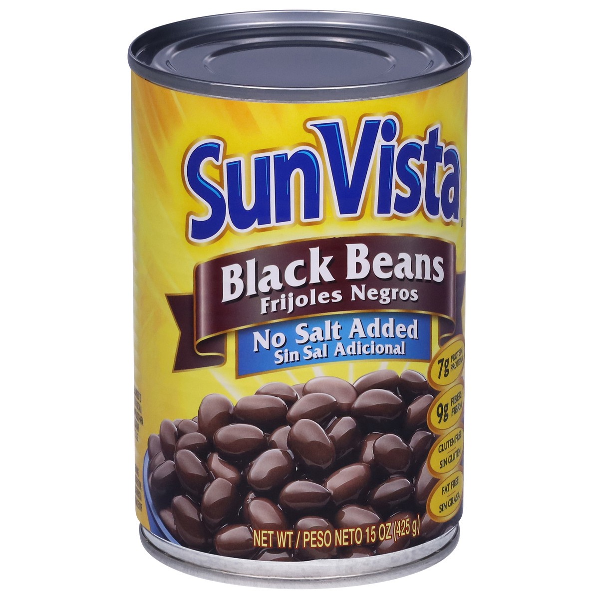 slide 9 of 9, SunVista No Salt Added Black Beans 15 oz, 15 oz