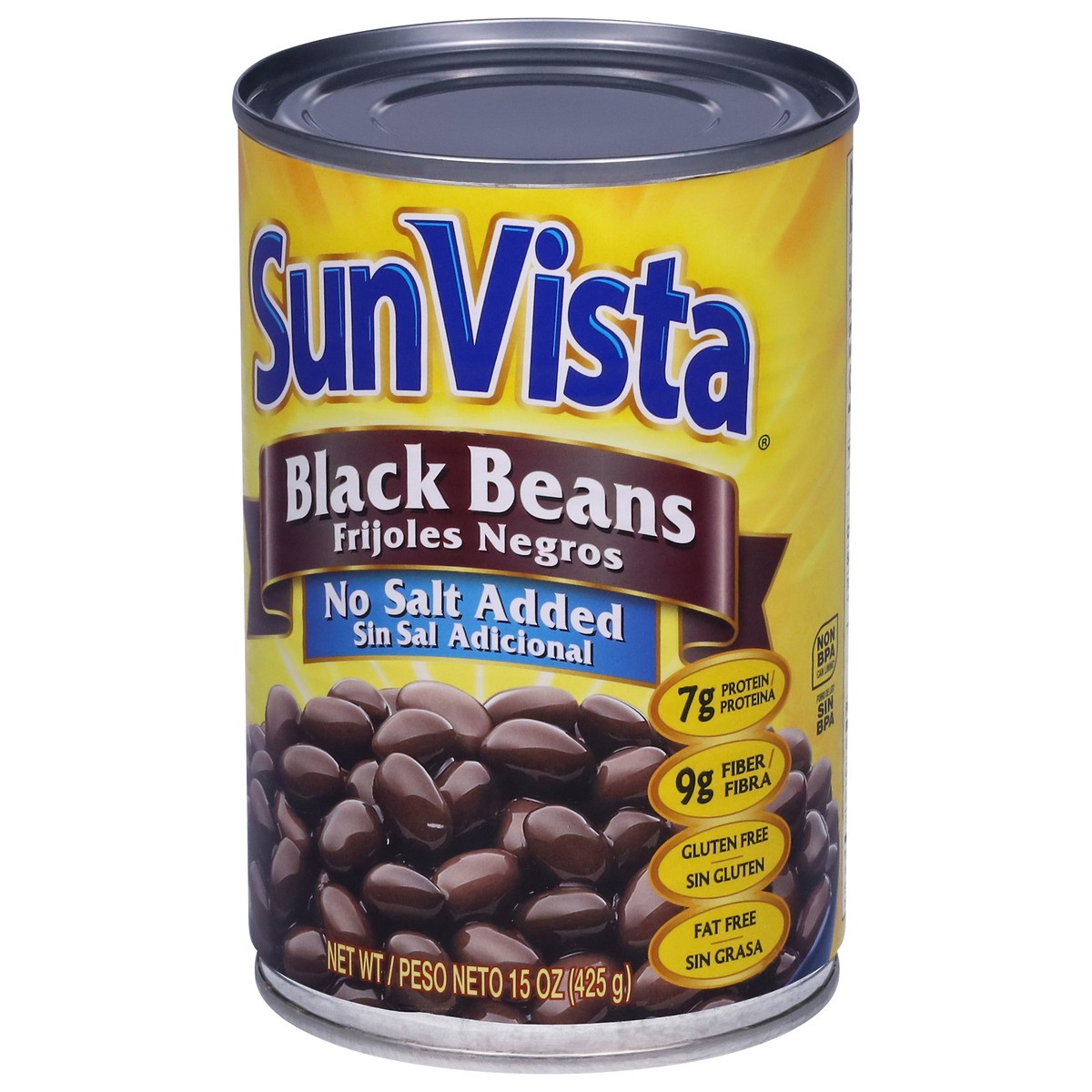 slide 3 of 9, SunVista No Salt Added Black Beans 15 oz, 15 oz