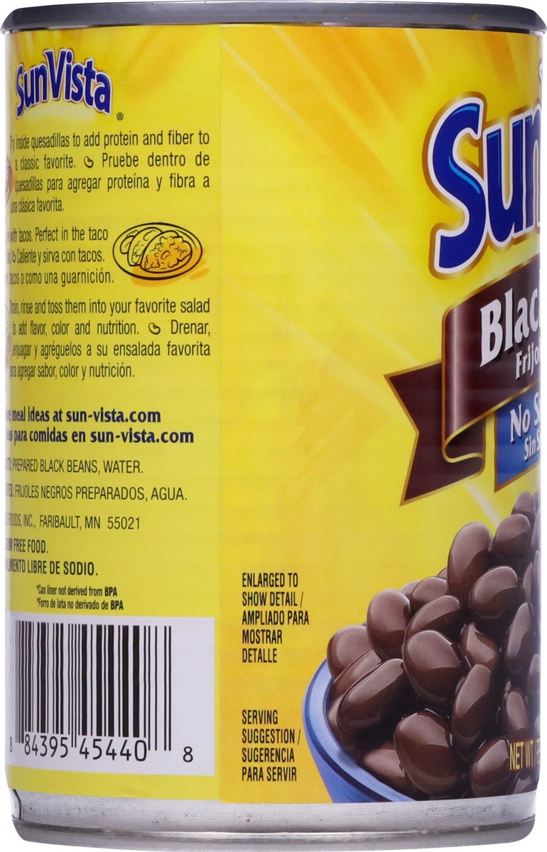 slide 4 of 9, SunVista No Salt Added Black Beans 15 oz, 15 oz