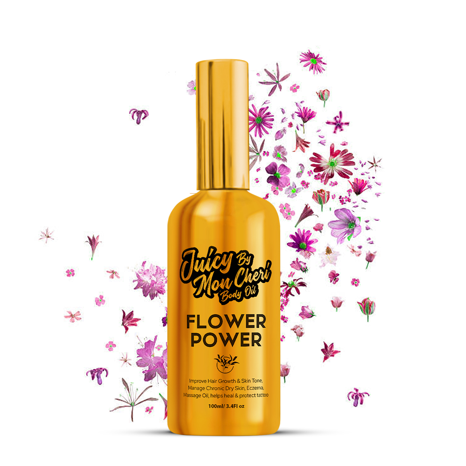slide 1 of 1, JBMC Body Oil Spray Flower Power 3.4oz, 3.4 oz