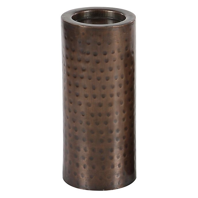 slide 2 of 7, Ridge Road Decor Hammered Iron Candle Holder Set - Bronze, 3 ct