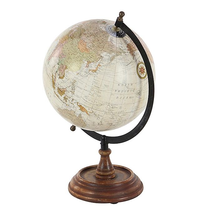 slide 3 of 7, Ridge Road Decor Vintage Style Globe, 14 in